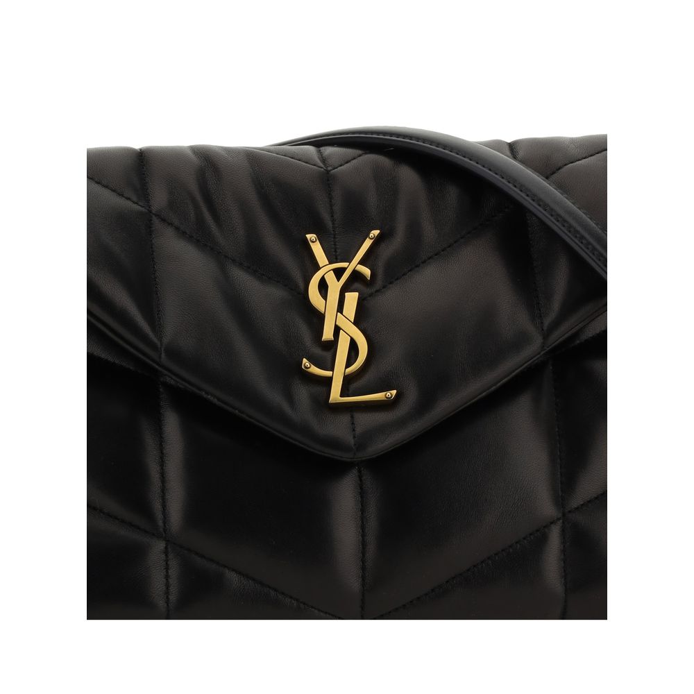Saint Laurent Schwarze Lammleder-Umhängetasche