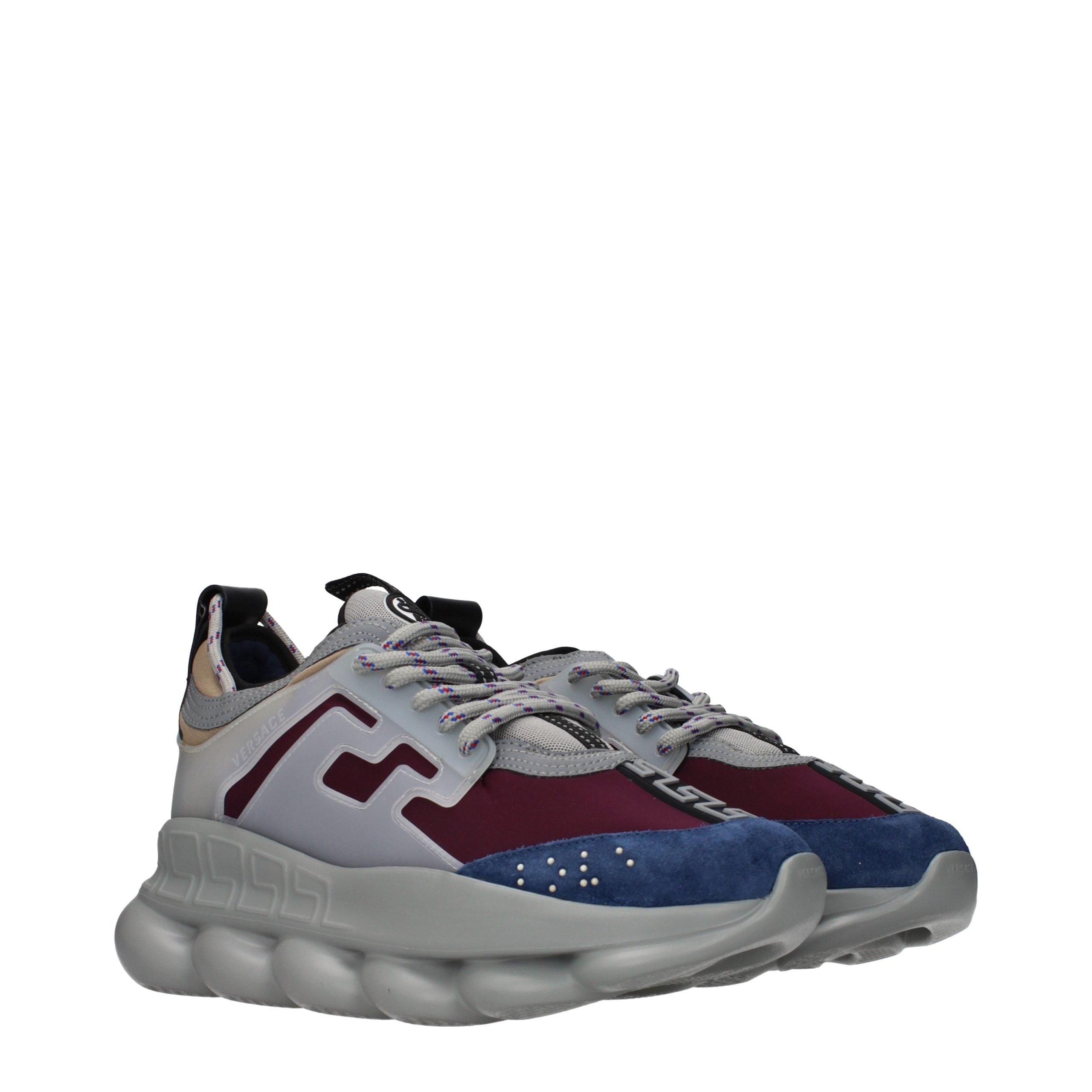 Versace Mehrfarbige Stoff-Sneaker mit Chunky-Sohle