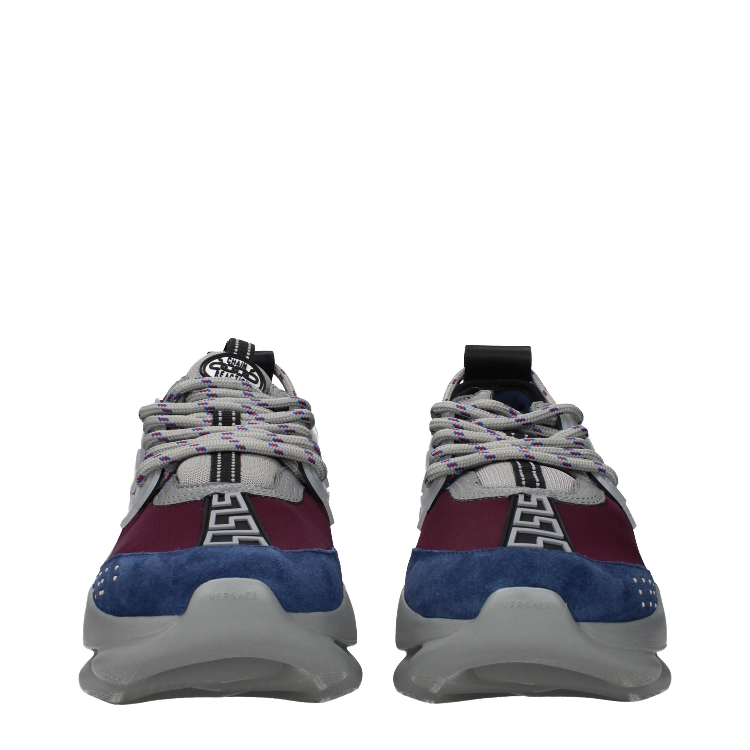 Versace Mehrfarbige Stoff-Sneaker mit Chunky-Sohle