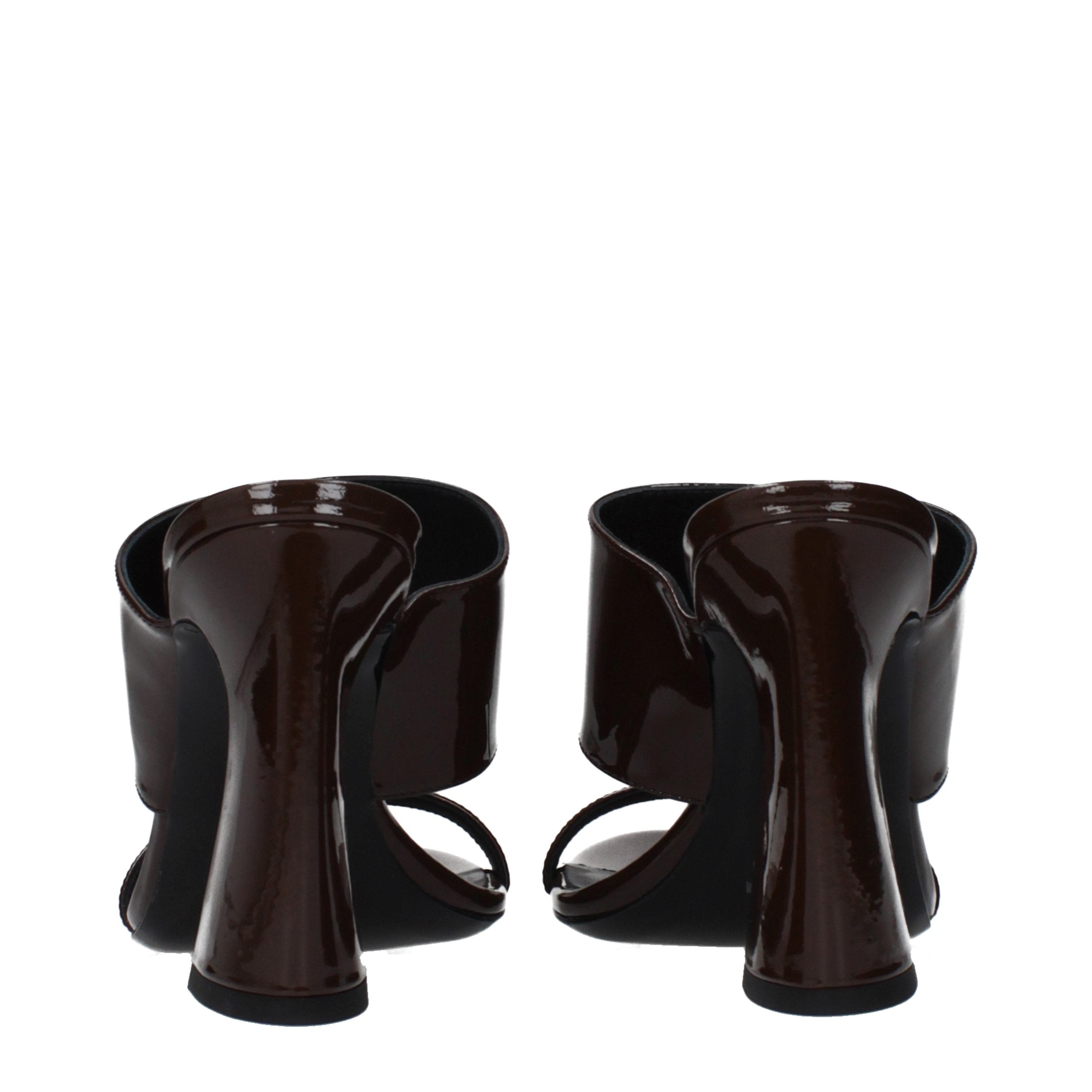 Versace Braune Ledersandalen mit Stilettoabsatz