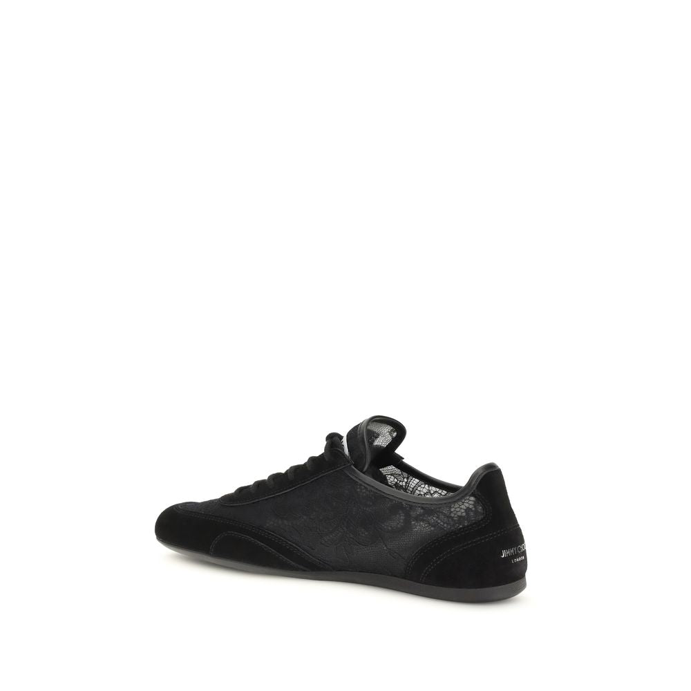 Jimmy Choo Schwarze Bos Taurus Kalbsleder Sneaker im Athletic-Stil