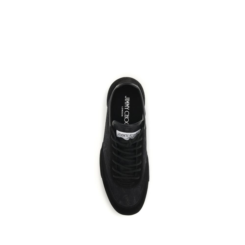 Jimmy Choo Schwarze Bos Taurus Kalbsleder Sneaker im Athletic-Stil