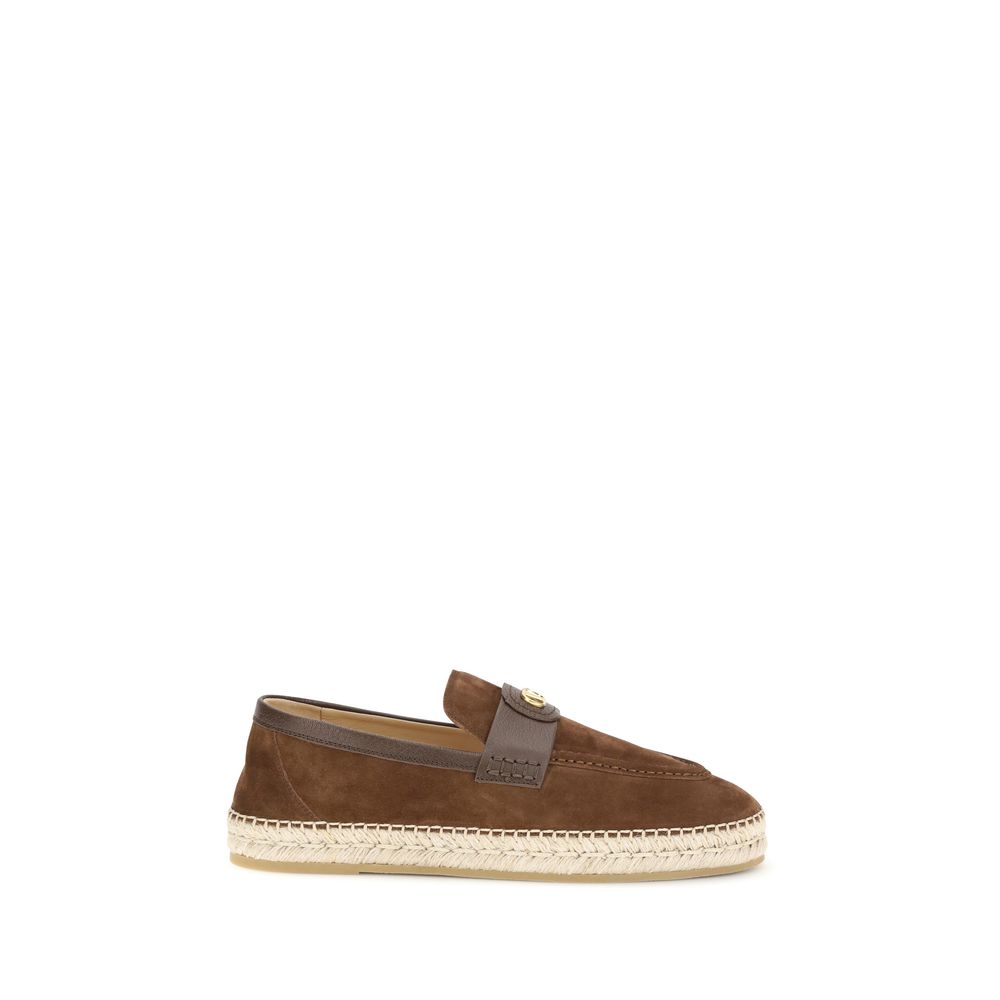 Valentino Garavani Braune Kalbsleder Bos Taurus Espadrilles