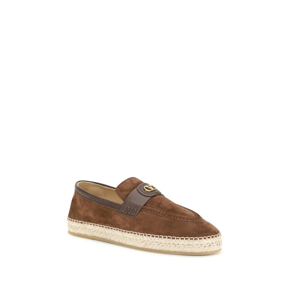 Valentino Garavani Braune Kalbsleder Bos Taurus Espadrilles