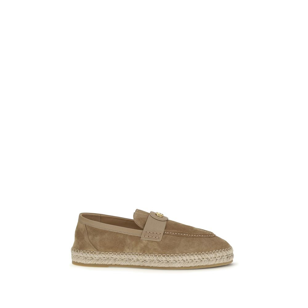 Valentino Garavani Beige Kalbsleder Bos Taurus Espadrilles