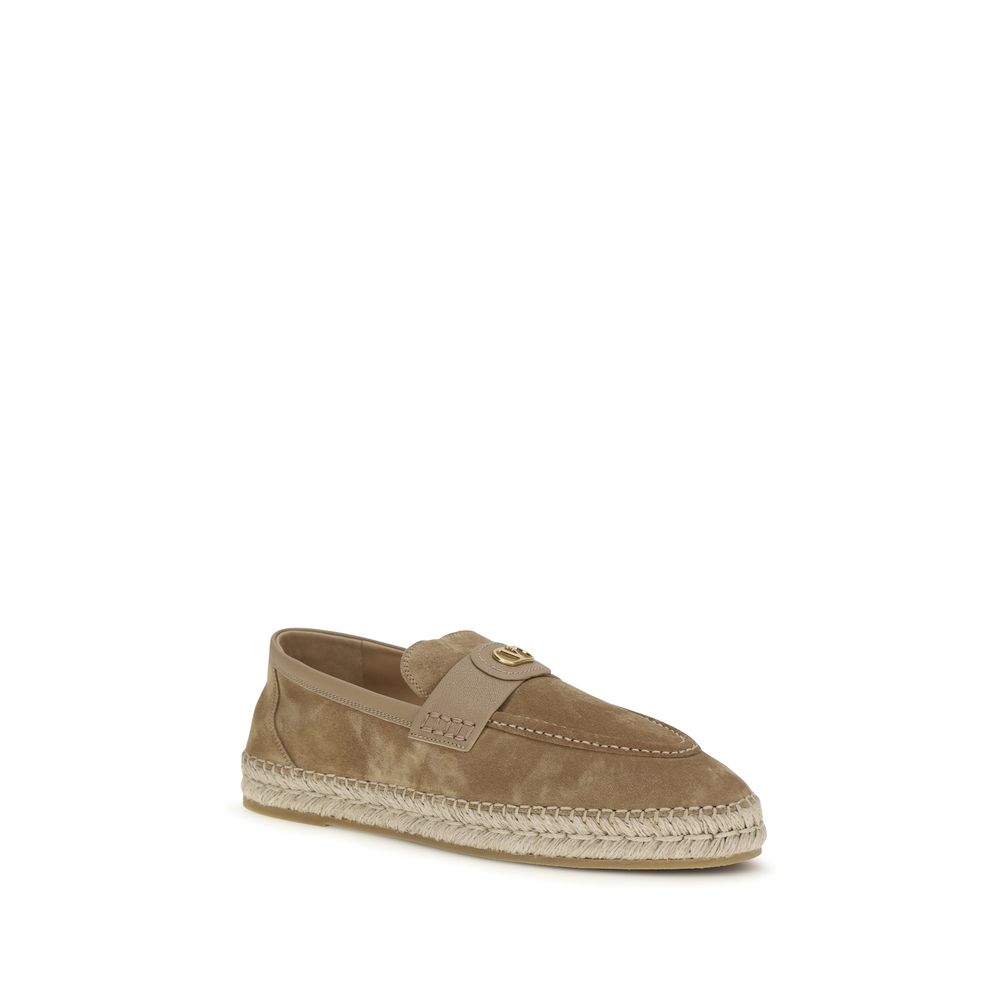 Valentino Garavani Beige Kalbsleder Bos Taurus Espadrilles