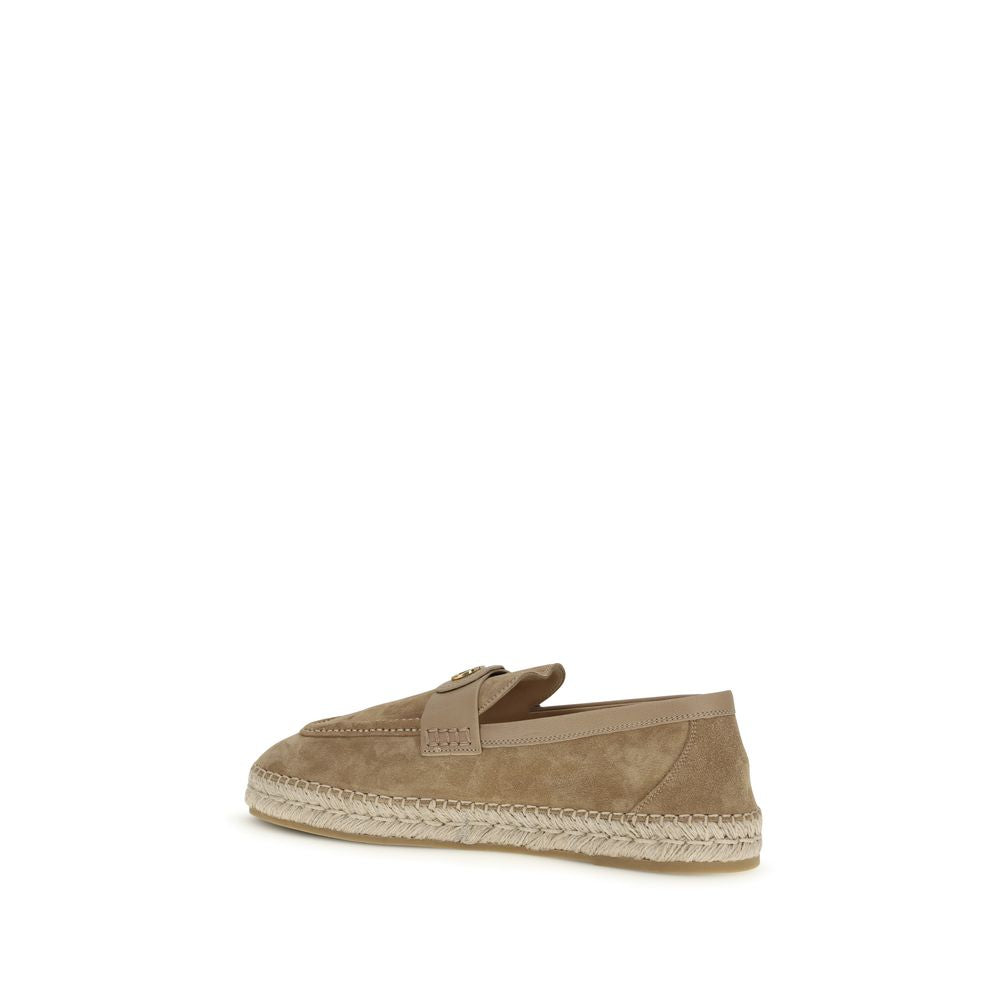 Valentino Garavani Beige Kalbsleder Bos Taurus Espadrilles