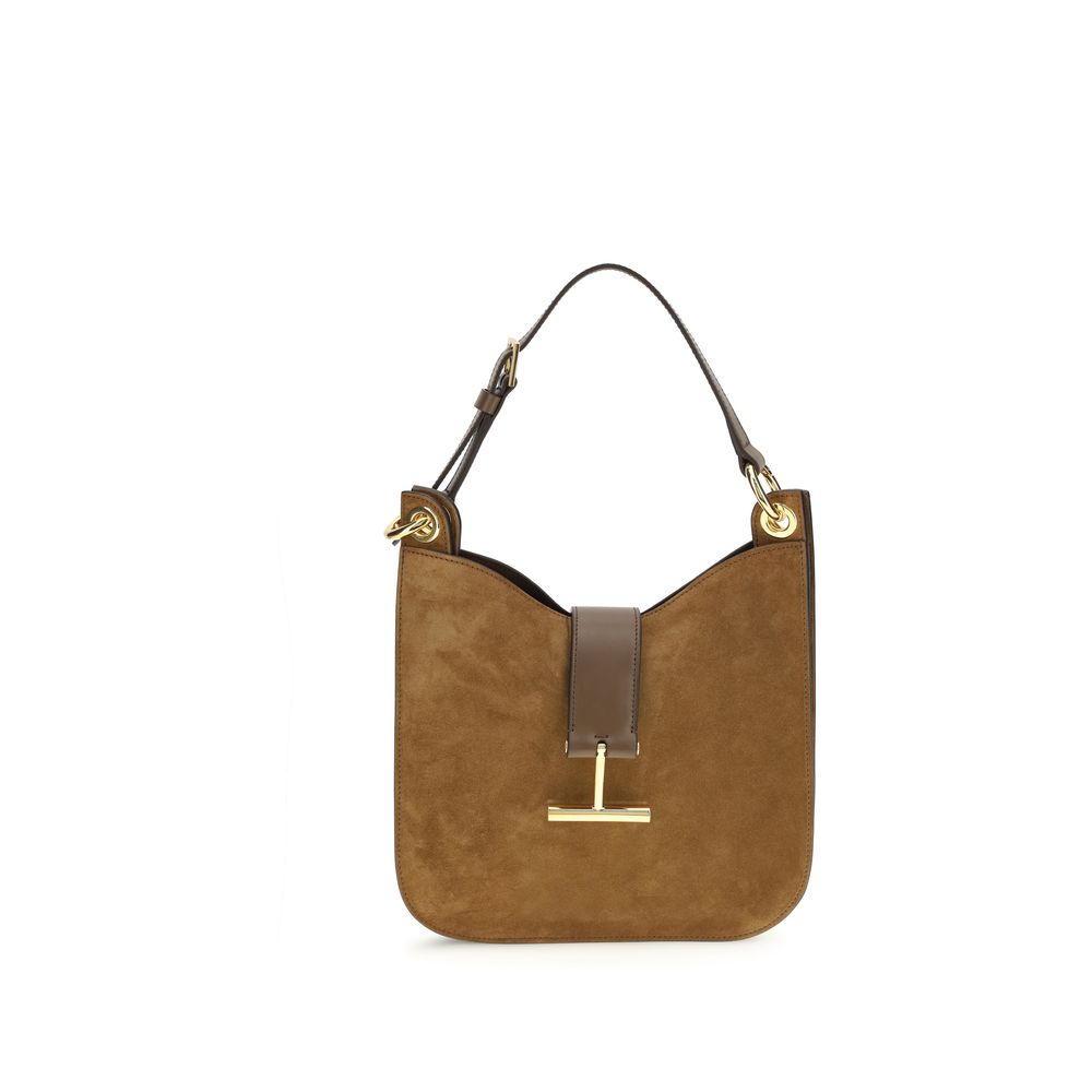Tom Ford Braune Kalbsleder Bos Taurus Schultertasche