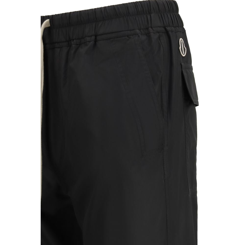 Moncler x Rick Owens Schwarze Hose aus Polyester für den Alltag