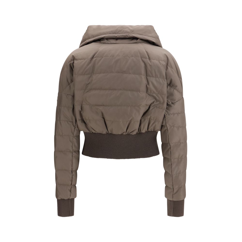 Moncler x Rick Owens Brauner Polyester-Mantel
