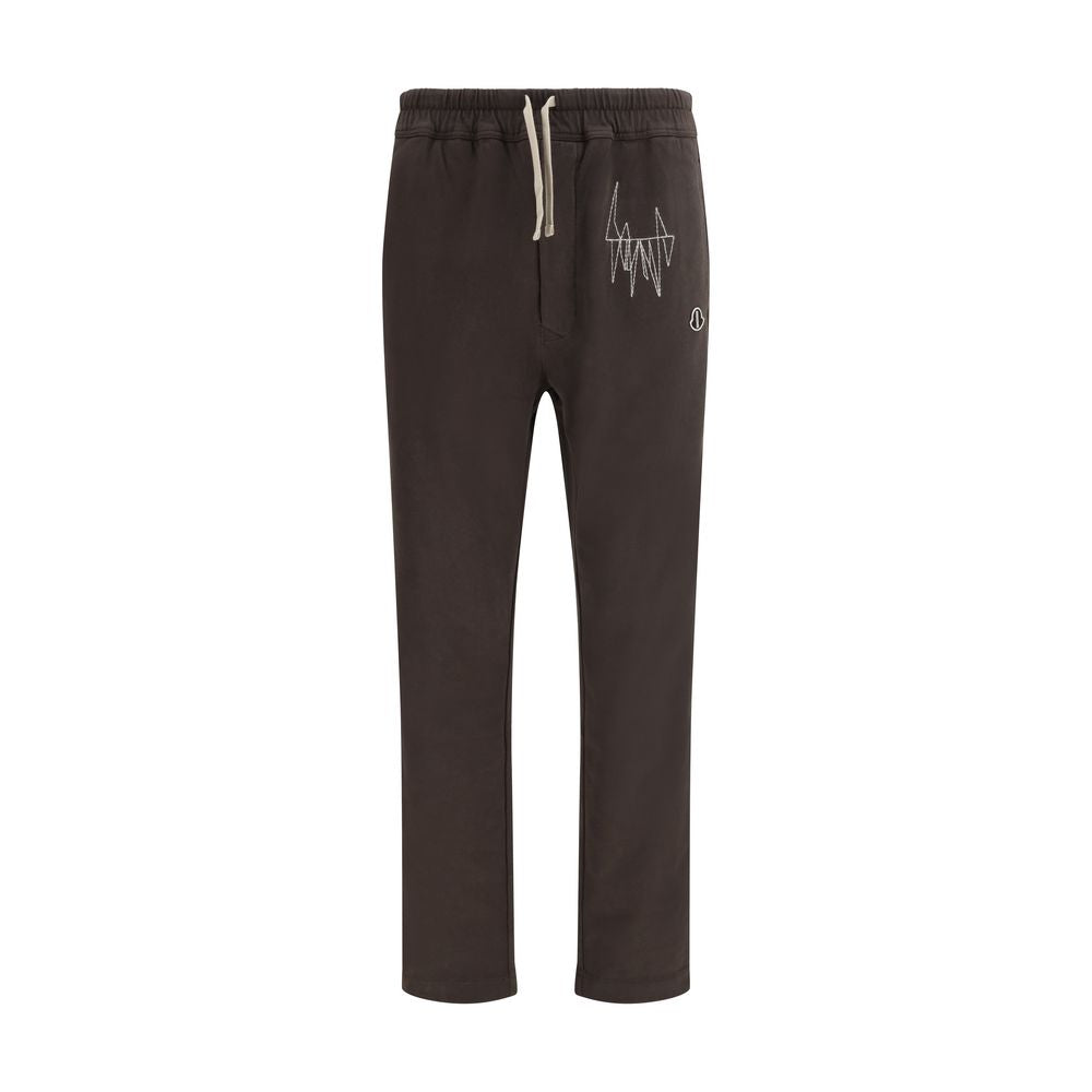 Moncler x Rick Owens Braune Baumwoll-Athletikhose