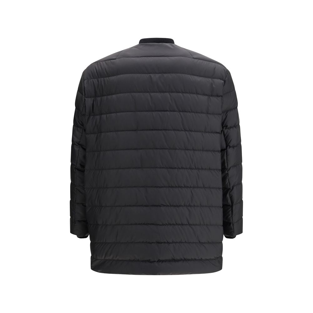 Moncler x Rick Owens Schwarzer Daunenmantel aus Gänsedaunen