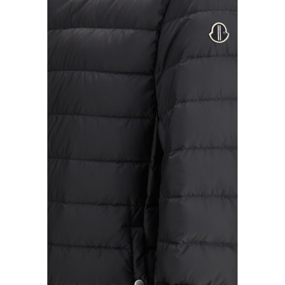 Moncler x Rick Owens Schwarzer Daunenmantel aus Gänsedaunen