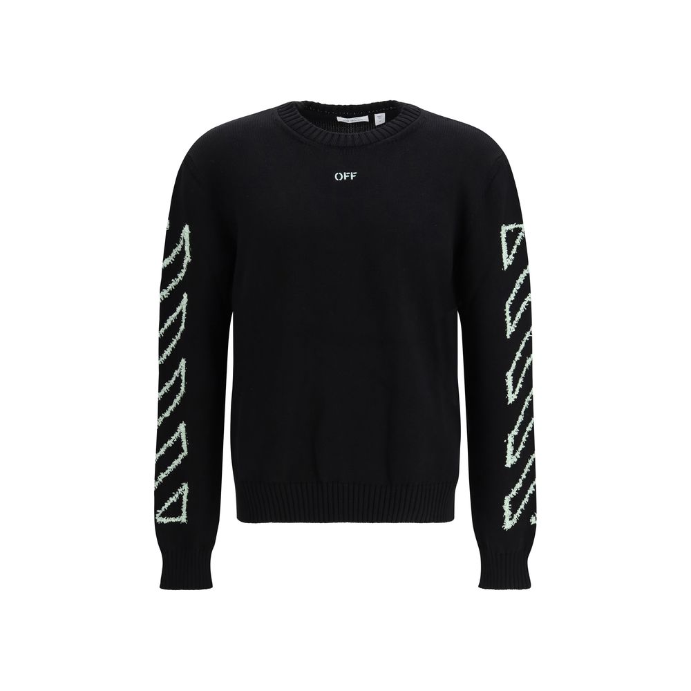 Off-White Schwarzer Baumwoll-Sweatshirt