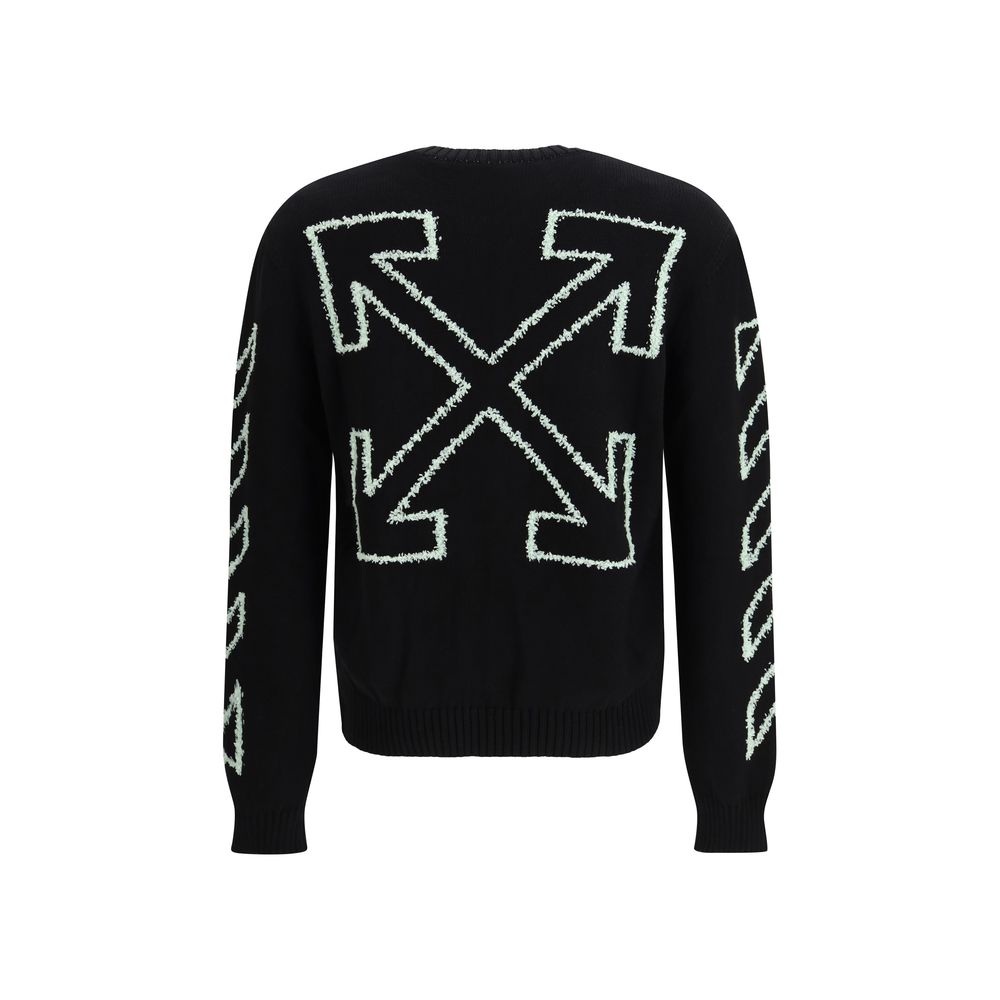 Off-White Schwarzer Baumwoll-Sweatshirt