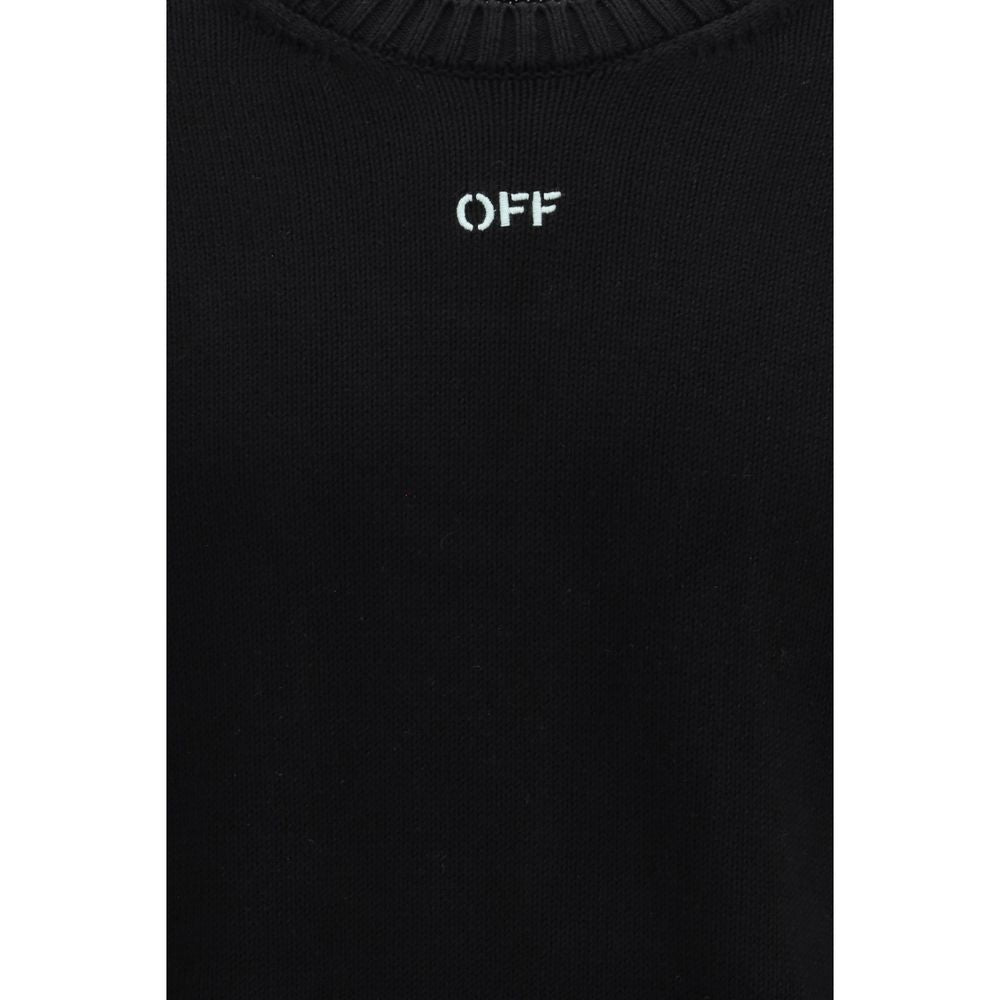 Off-White Schwarzer Baumwoll-Sweatshirt