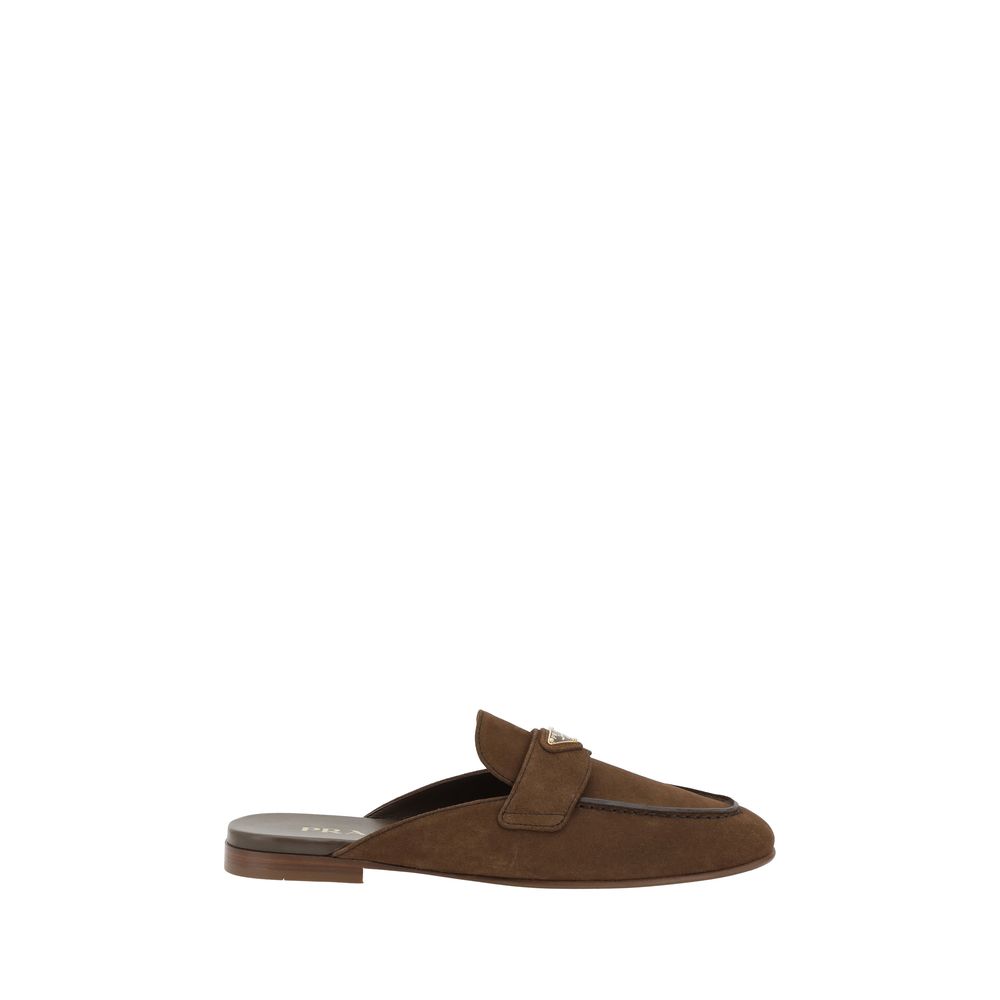 Prada Braune Kalbsleder Bos Taurus Mules