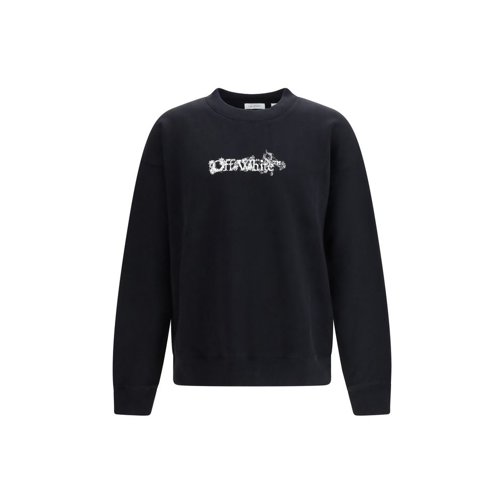 Off-White Schwarzer Baumwoll-Sweatshirt