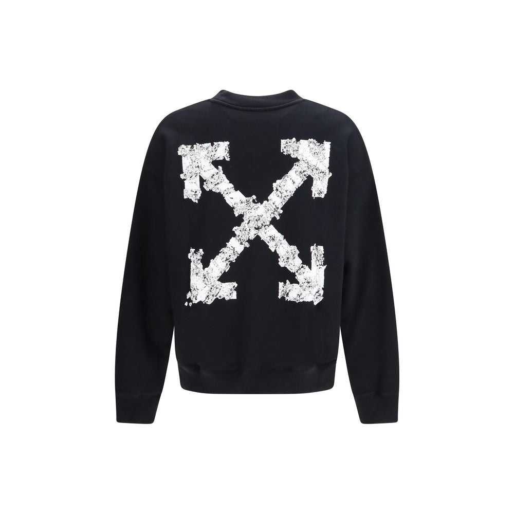 Off-White Schwarzer Baumwoll-Sweatshirt
