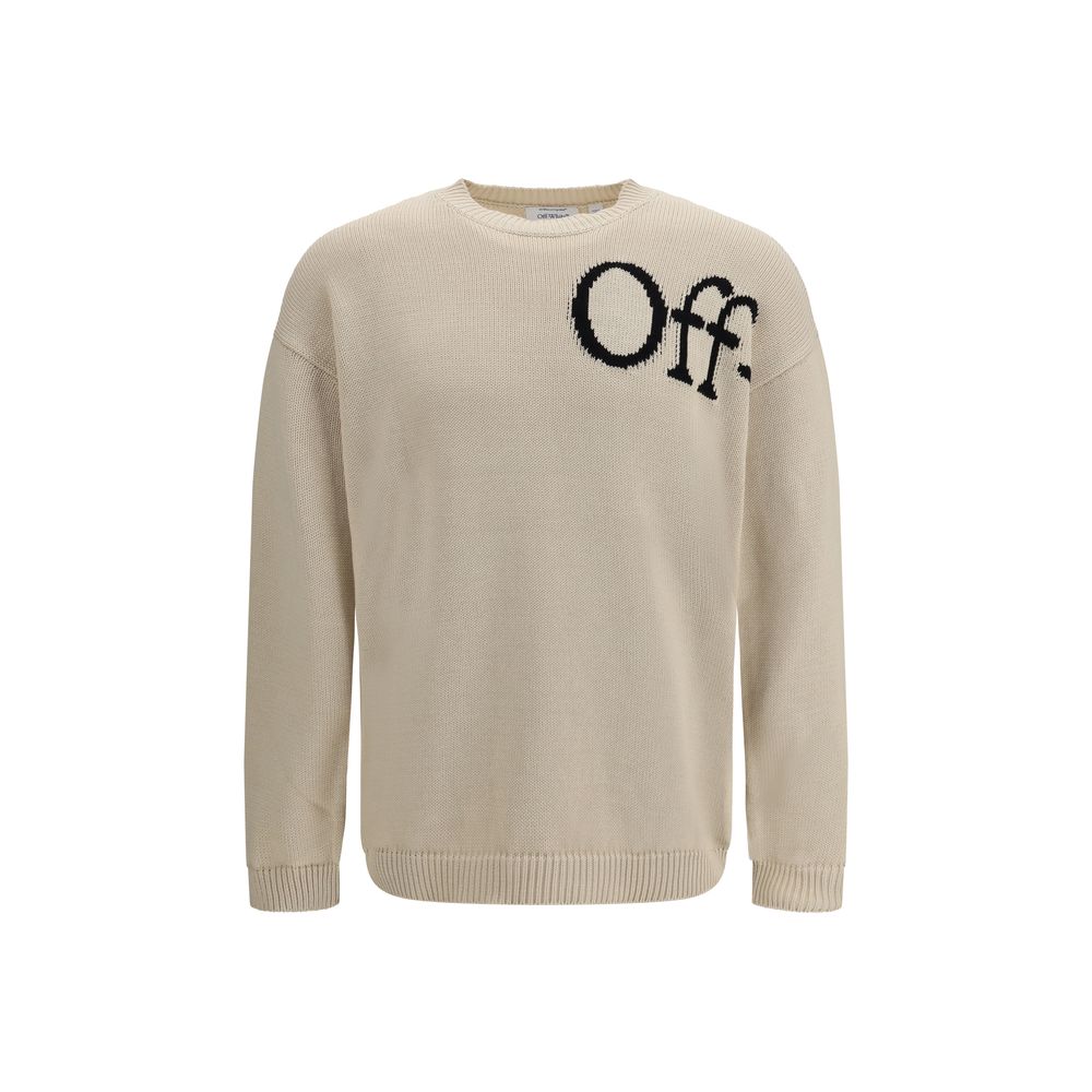 Off-White Beige Baumwoll-Sweatshirt