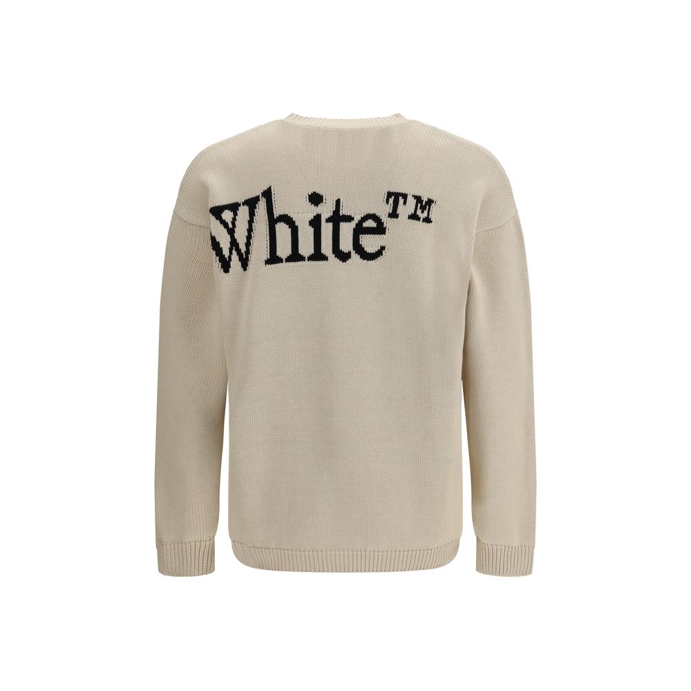 Off-White Beige Baumwoll-Sweatshirt