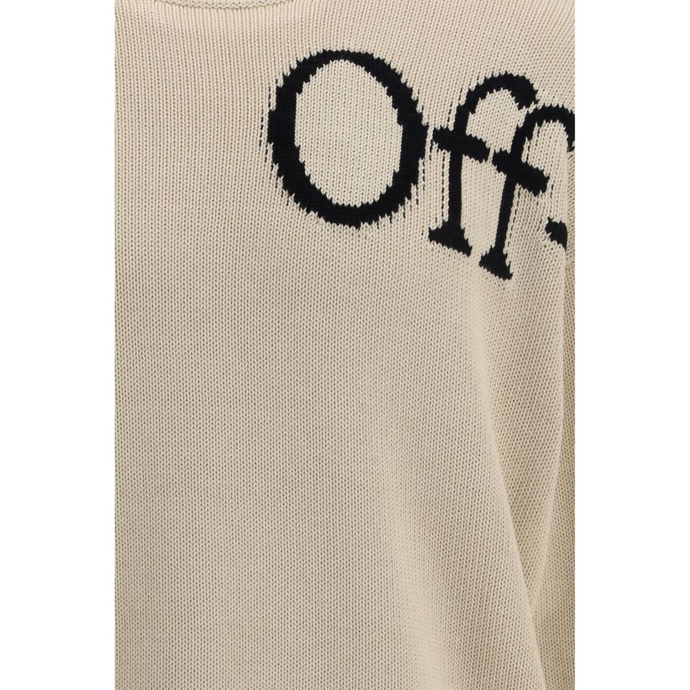 Off-White Beige Baumwoll-Sweatshirt