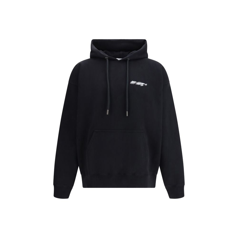 Off-White Schwarzer Baumwoll-Sweatshirt