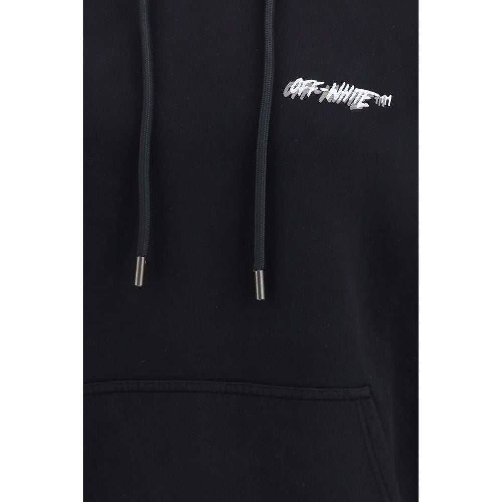 Off-White Schwarzer Baumwoll-Sweatshirt