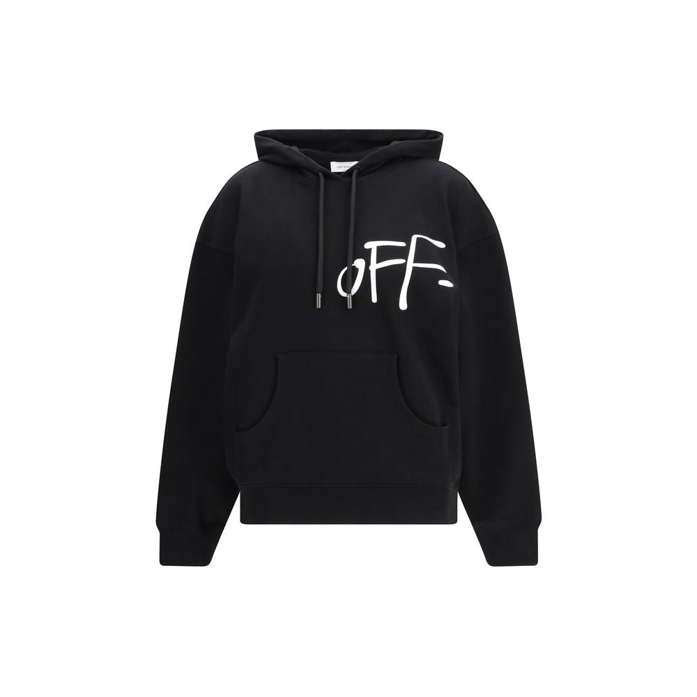 Off-White Schwarzer Baumwoll-Sweatshirt
