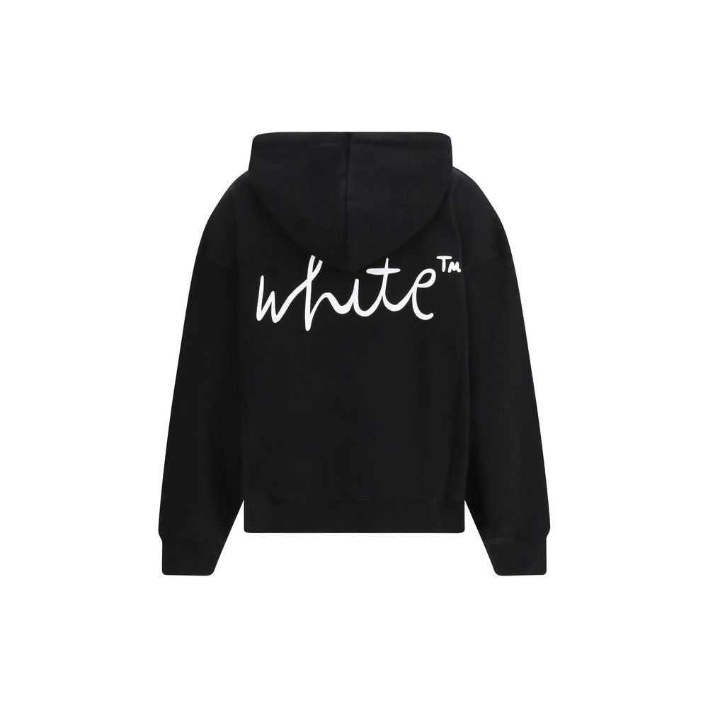 Off-White Schwarzer Baumwoll-Sweatshirt