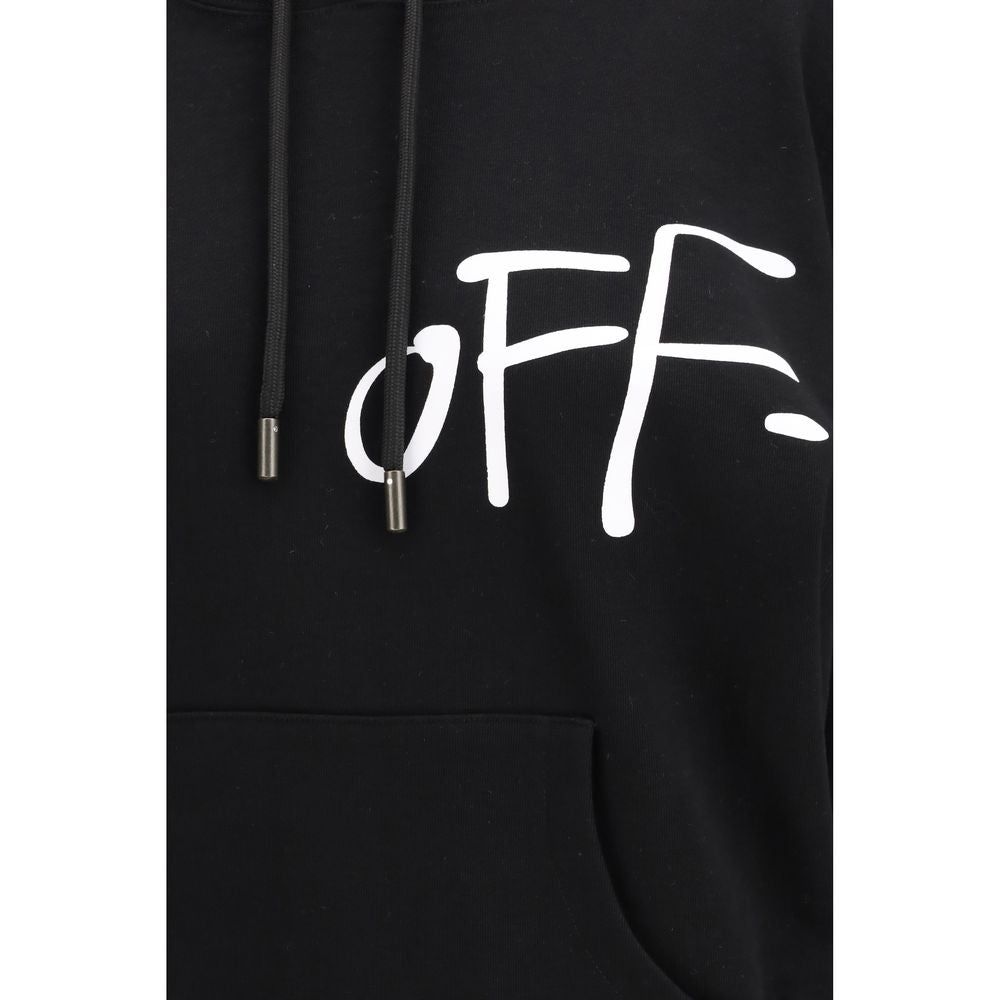 Off-White Schwarzer Baumwoll-Sweatshirt