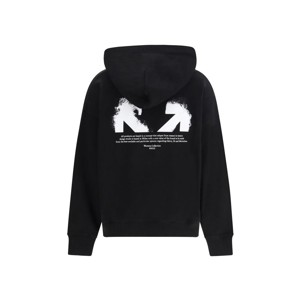 Off-White Schwarzer Baumwoll-Sweatshirt