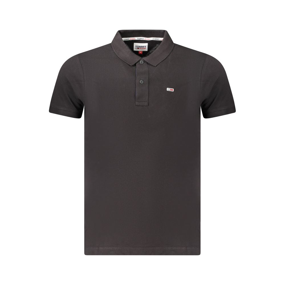 Tommy Hilfiger Schwarzes Baumwoll-Poloshirt für Herren