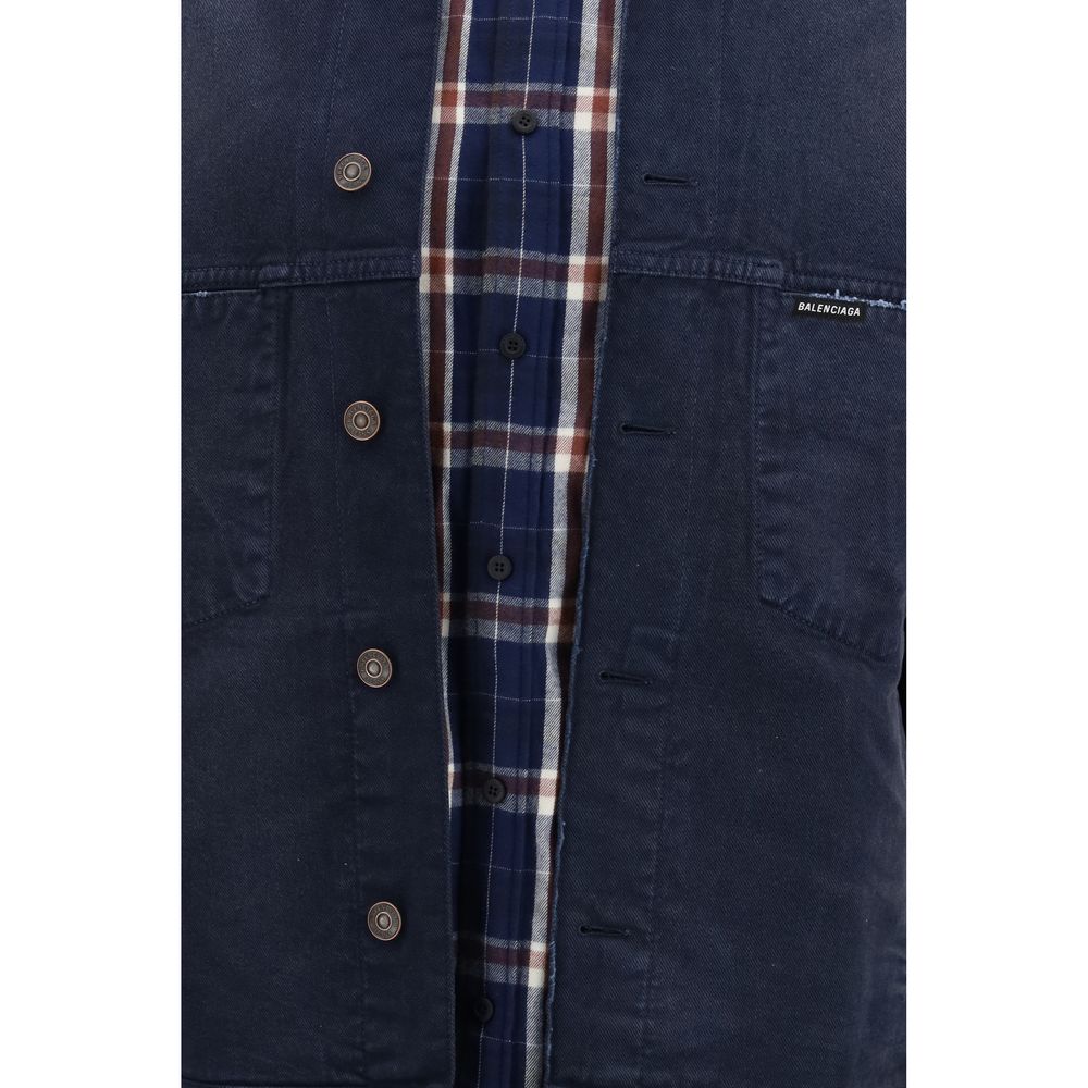 Balenciaga Blaue Baumwoll-Denimjacke