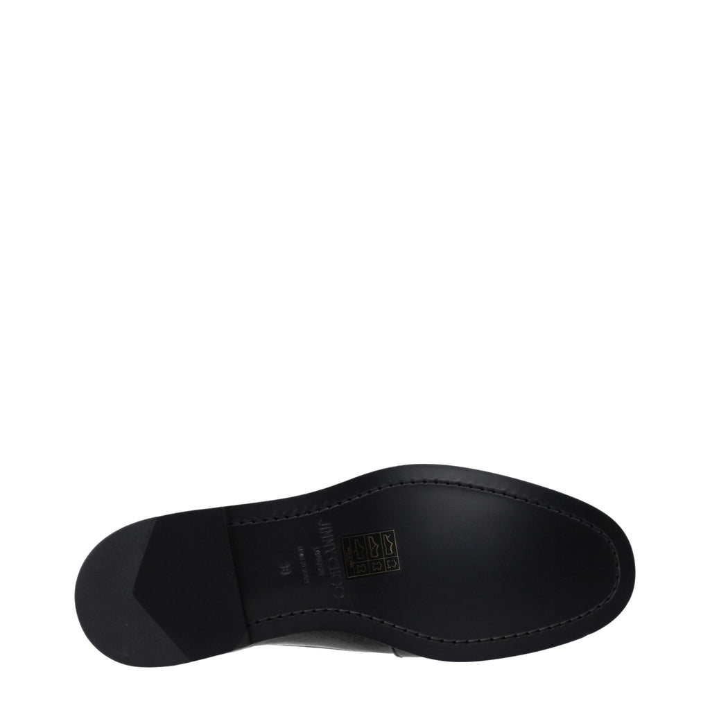 Jimmy Choo Schwarze Loafer aus Leder zum Hineinschlüpfen