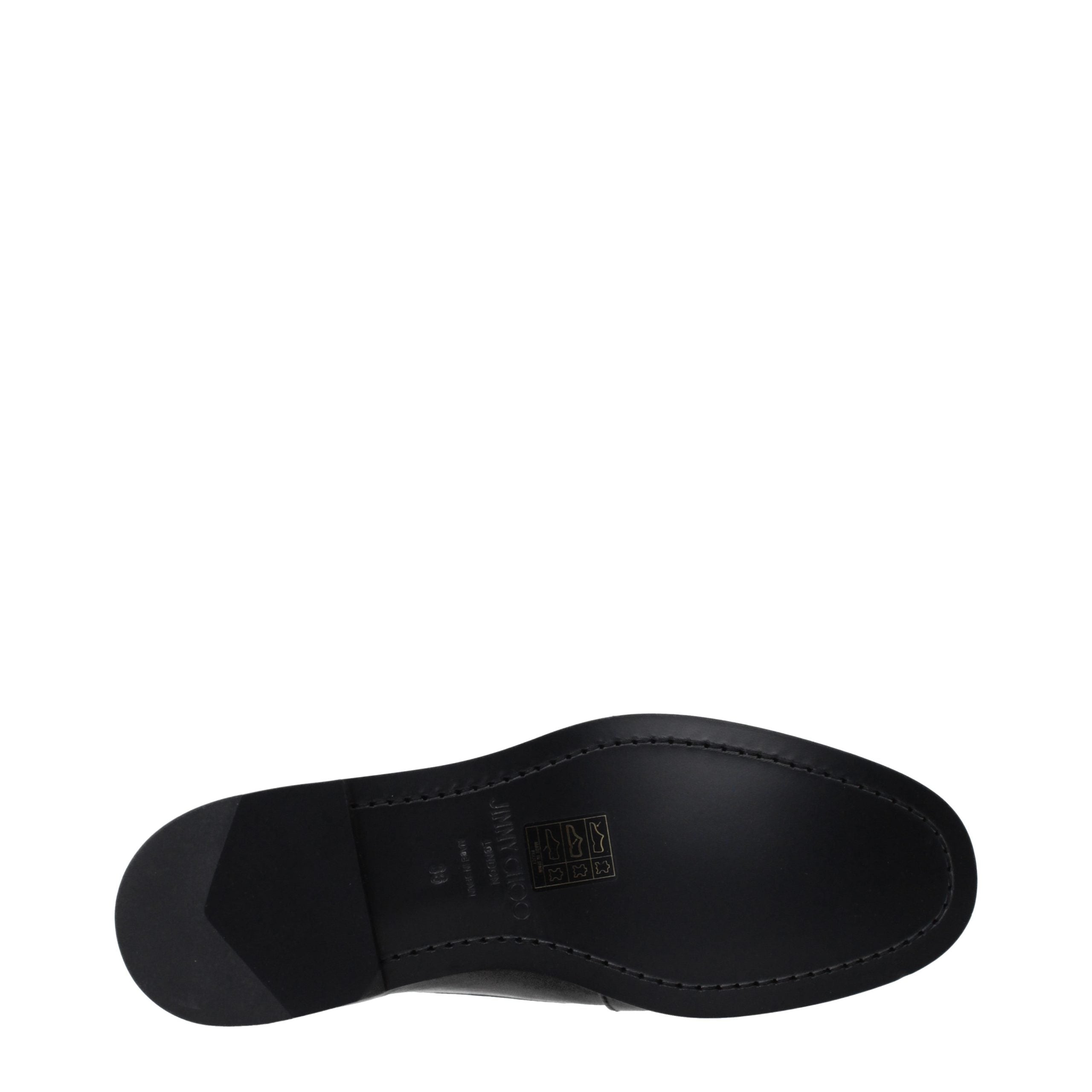 Jimmy Choo Schwarze Loafer aus Leder zum Hineinschlüpfen