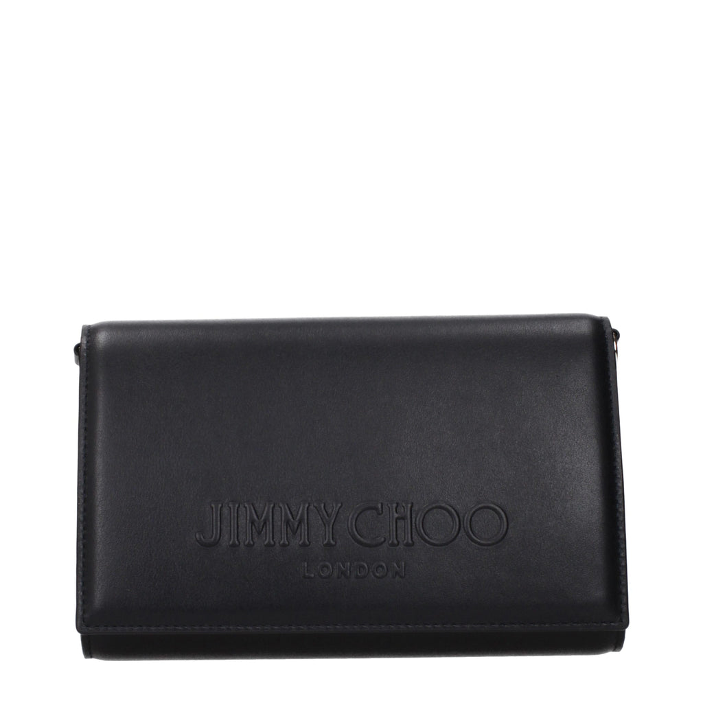 Jimmy Choo Schwarze Leder-Clutch
