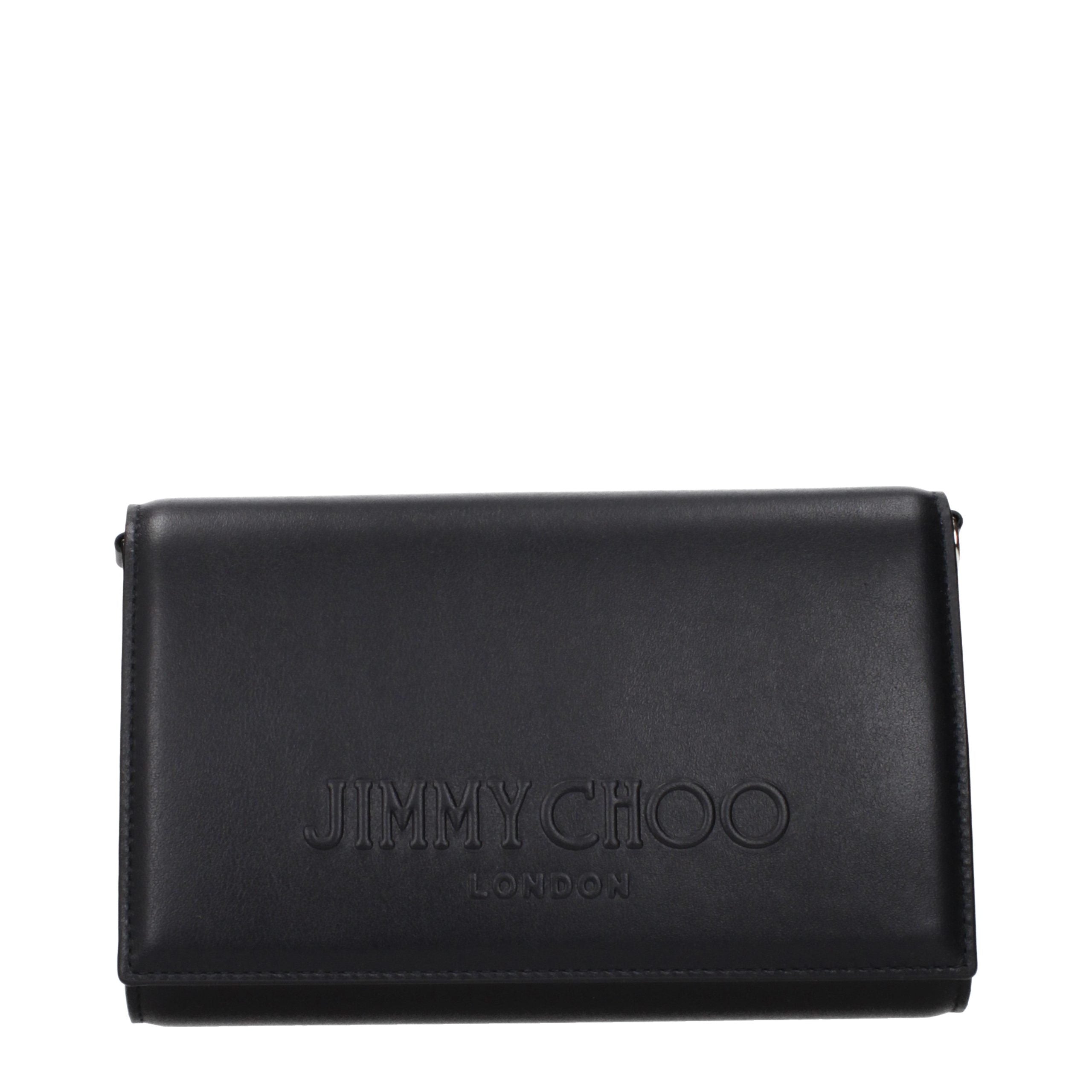 Jimmy Choo Schwarze Leder-Clutch