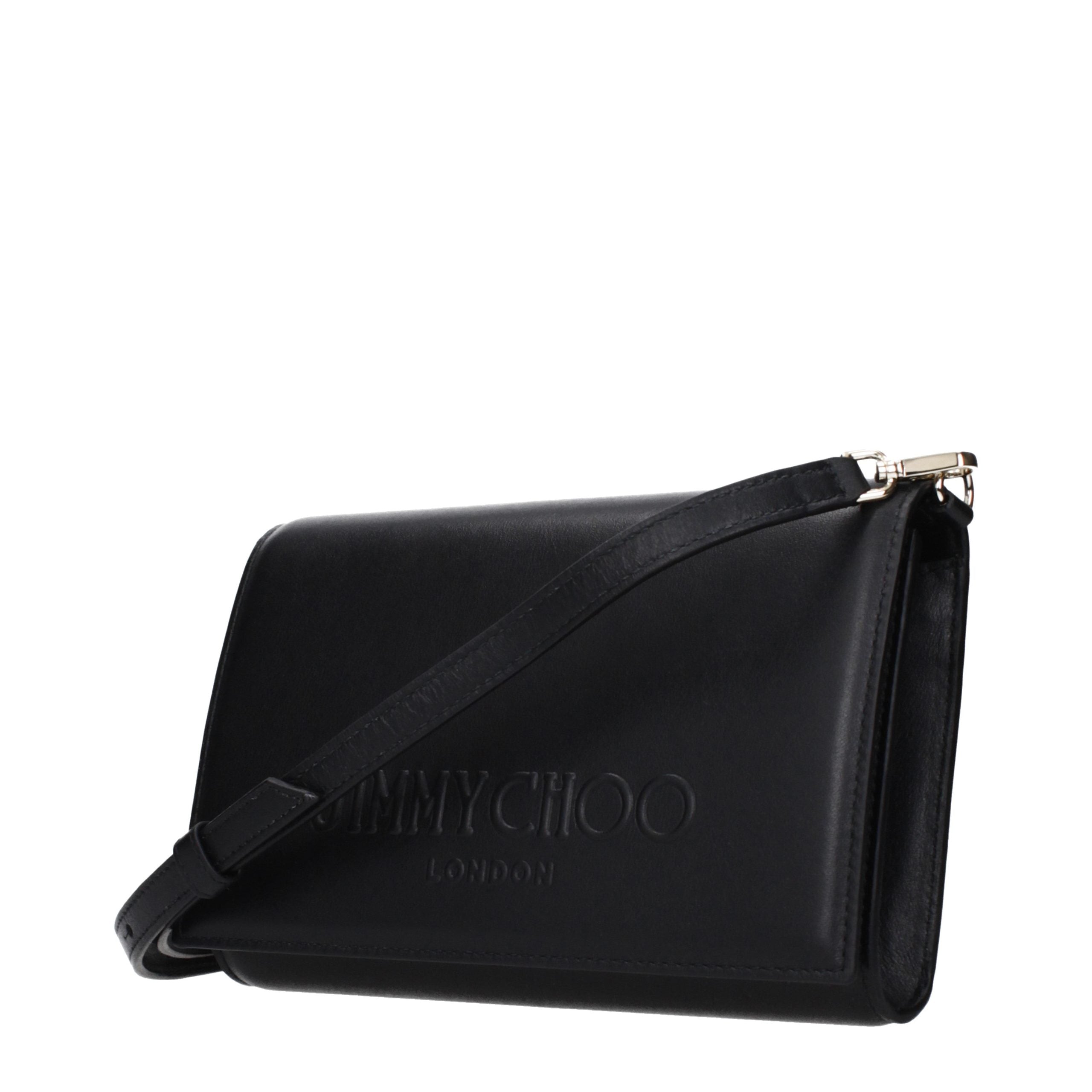 Jimmy Choo Schwarze Leder-Clutch