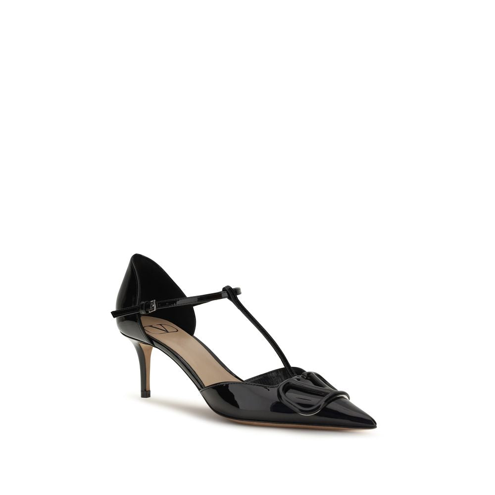 Valentino Garavani Schwarze Pumps aus Kalbsleder Bos Taurus mit hohem Absatz