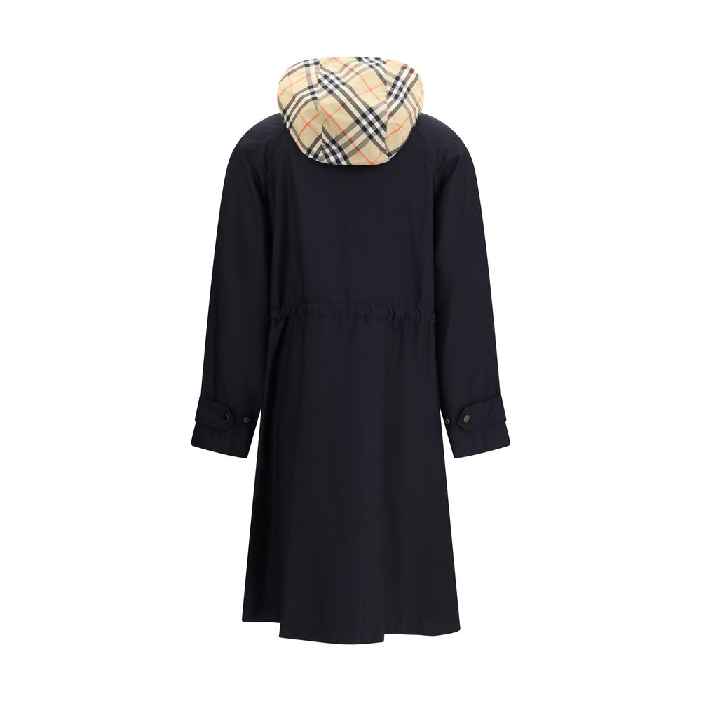 Burberry Schwarzer Polyamid-Mantel