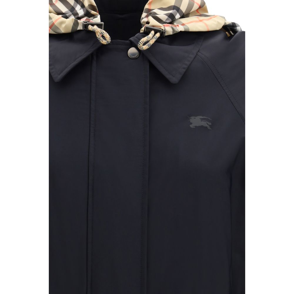Burberry Schwarzer Polyamid-Mantel
