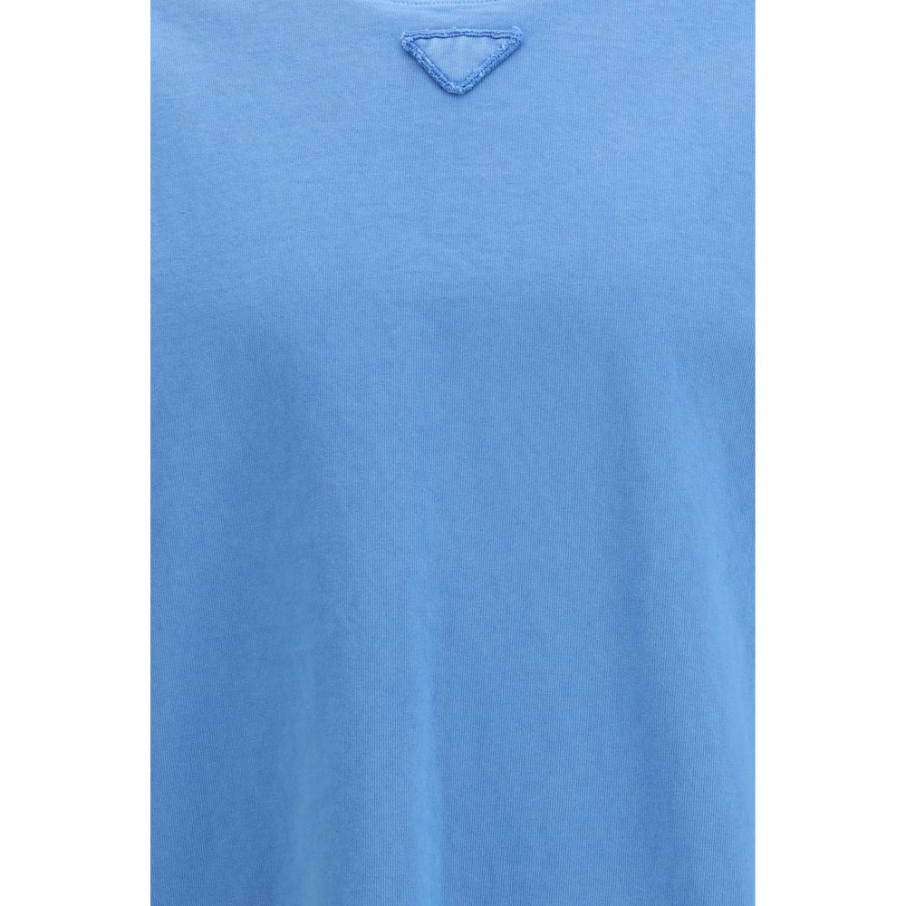 Prada Blaues Baumwoll-T-Shirt