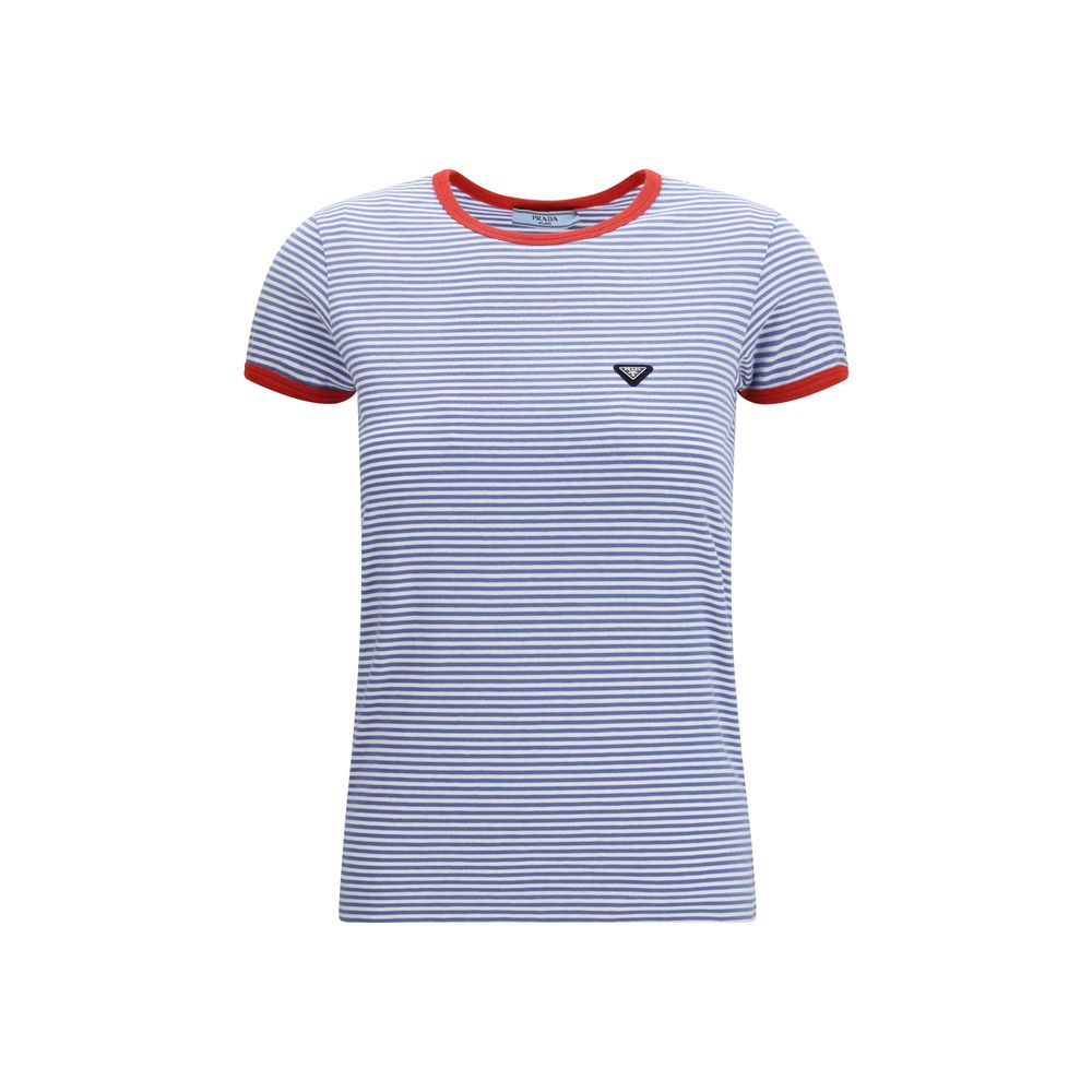 Prada Blaues Baumwoll-T-Shirt