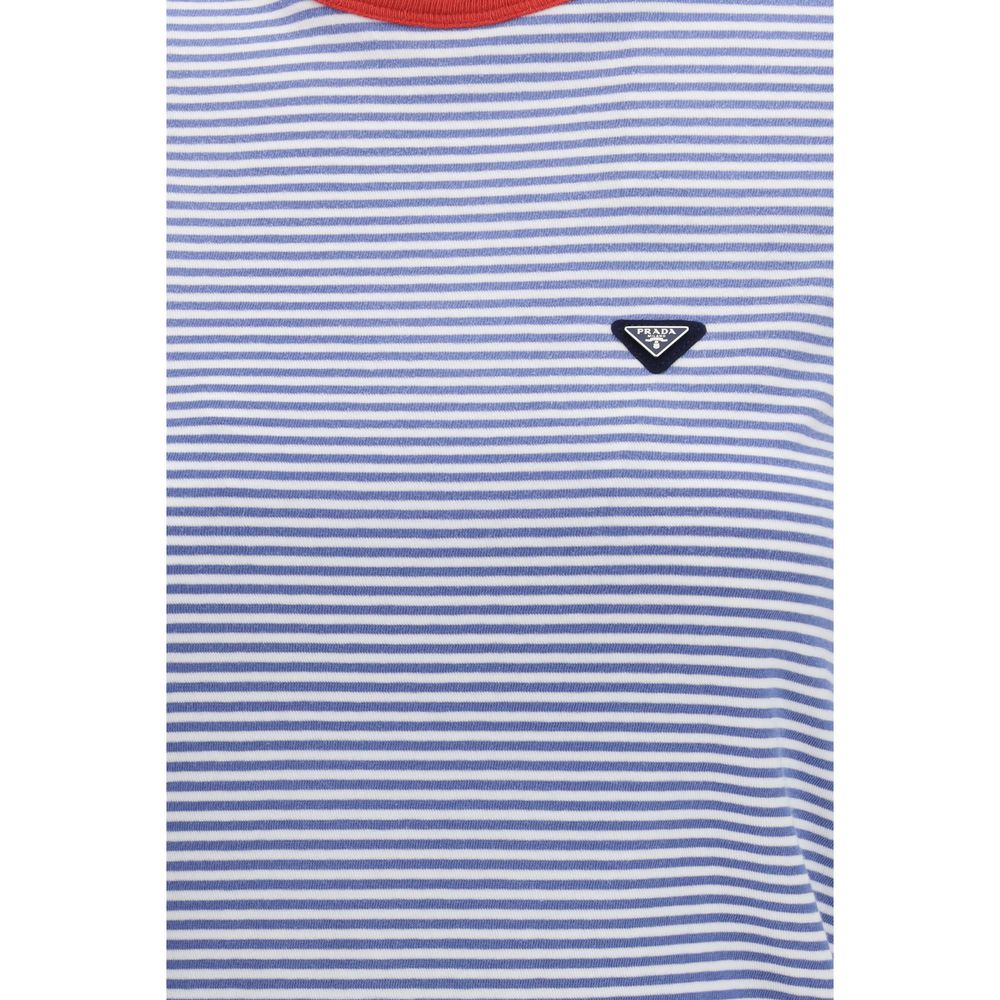 Prada Blaues Baumwoll-T-Shirt