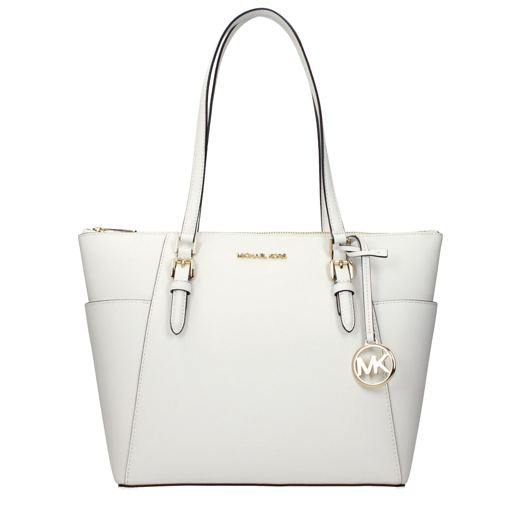 Michael Kors Weiße Leder Schultertasche