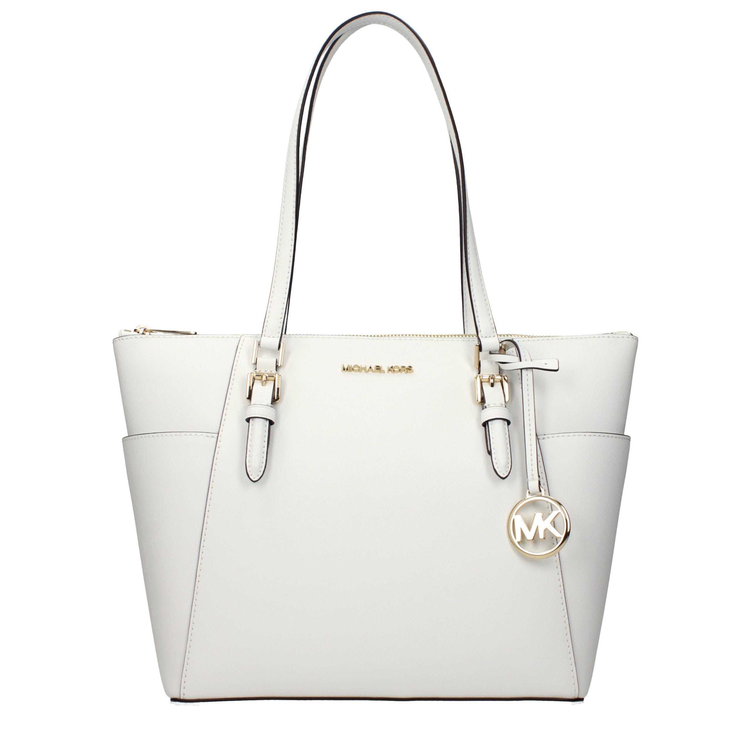 Michael Kors Weiße Leder Schultertasche