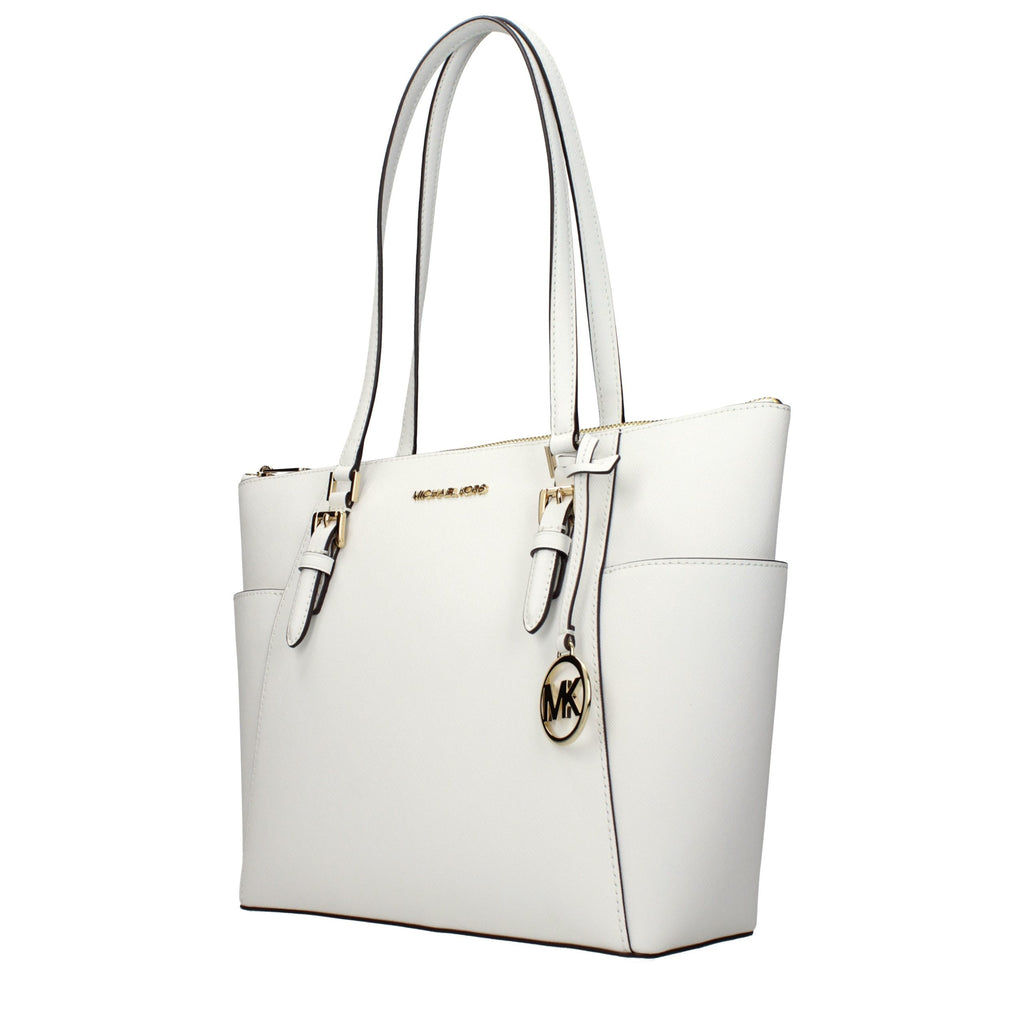 Michael Kors Weiße Leder Schultertasche