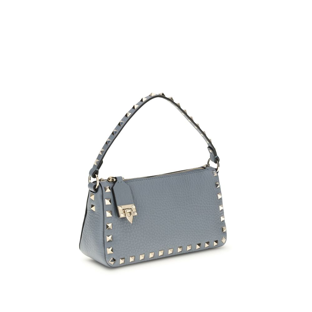 Valentino Garavani Schultertasche aus blauem Kalbsleder Bos Taurus