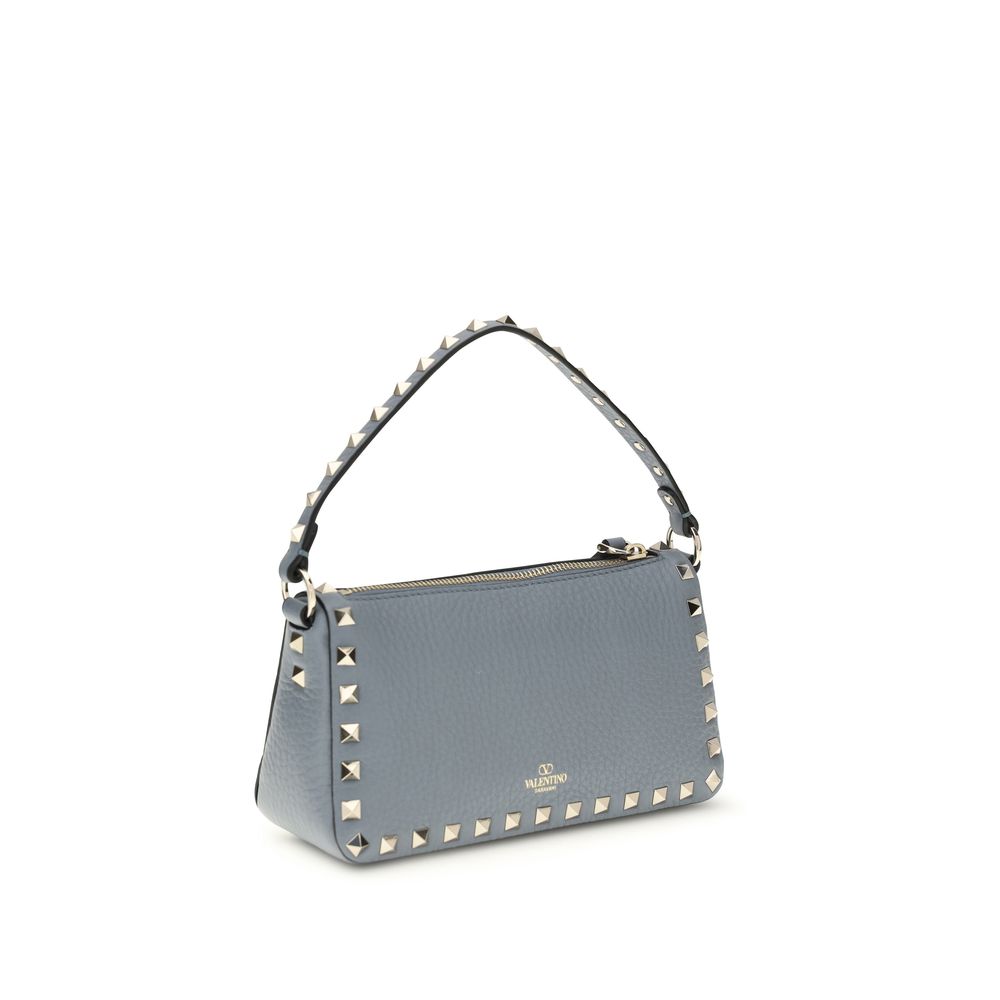 Valentino Garavani Schultertasche aus blauem Kalbsleder Bos Taurus